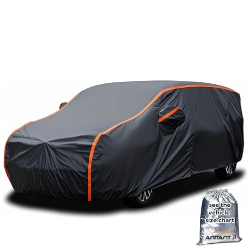 Image of Super Lightweight Mini Van Cover,Large Car Cover Waterproof All Weather,Rain UV Protection Full Exterior Covers Fit MPV 191 inch to 206 inch