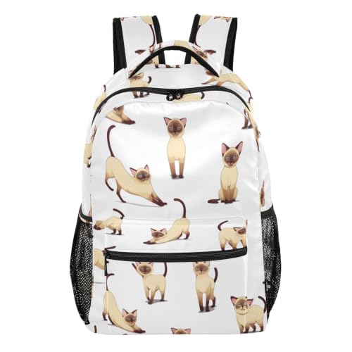 Sac à dos chat pour fille ado en taille S coloris blanc