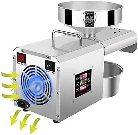 Miniatura 6 de YUEWO - Máquina de prensa de aceite de cocina de encimera electrónica Extractor de aceite orgánico expulsor de aceite para aguacate coco oliva grano