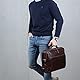SID & VAIN große Laptoptasche echt Leder - 15.4 Zoll Laptop Business-Tasche Simon XL - Umhängetasche Aktentasche mit extra Laptop-Hülle - Ledertasche Herren und Damen braun handgefertigt