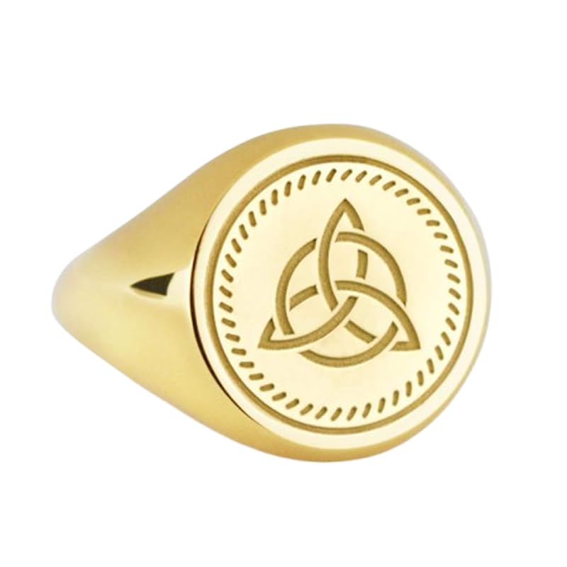 Bague nœud celtique Triquetra en argent plaqué or : un bijou mixte confortable