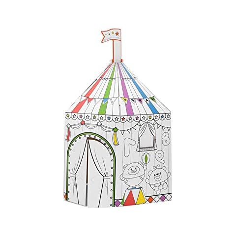 Kids 3d Cardboard Coloring Paper Children Drawing Cardboard Diy Cardboard Graffiti Assembled Educational Cardboard (Mongolian house) Cover