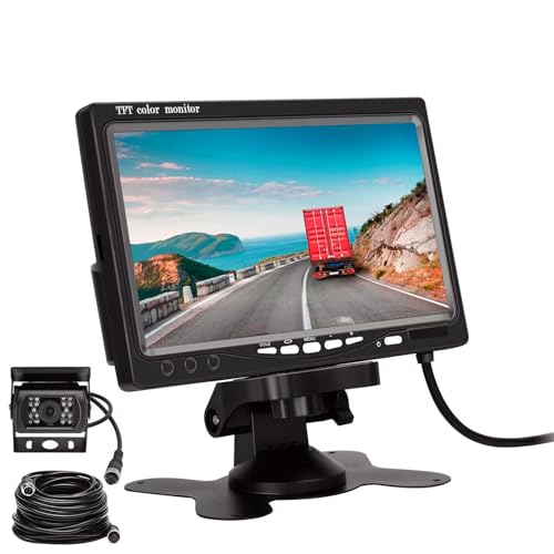 Caméra de recul utilitaire 12V 24V avec écran de tableau de bord pour utilitaires