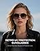 Fozono Retro Aviator Sunglasses Women Men Classic Trendy Vintage Double Bridge Aviators Sun Glasses UV Protection Tortoise Frame/Gradient Brown Lens