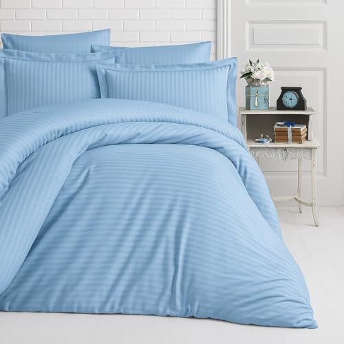 Image of Sofrito Micorfiber - Cotton Feel Duvet /Comforter Cover (Single - 61 inchx91 inch - Inches) with Solid Zipper Clousre - Sky Blue | Solid Zipper Closure & Four Corner Ties |