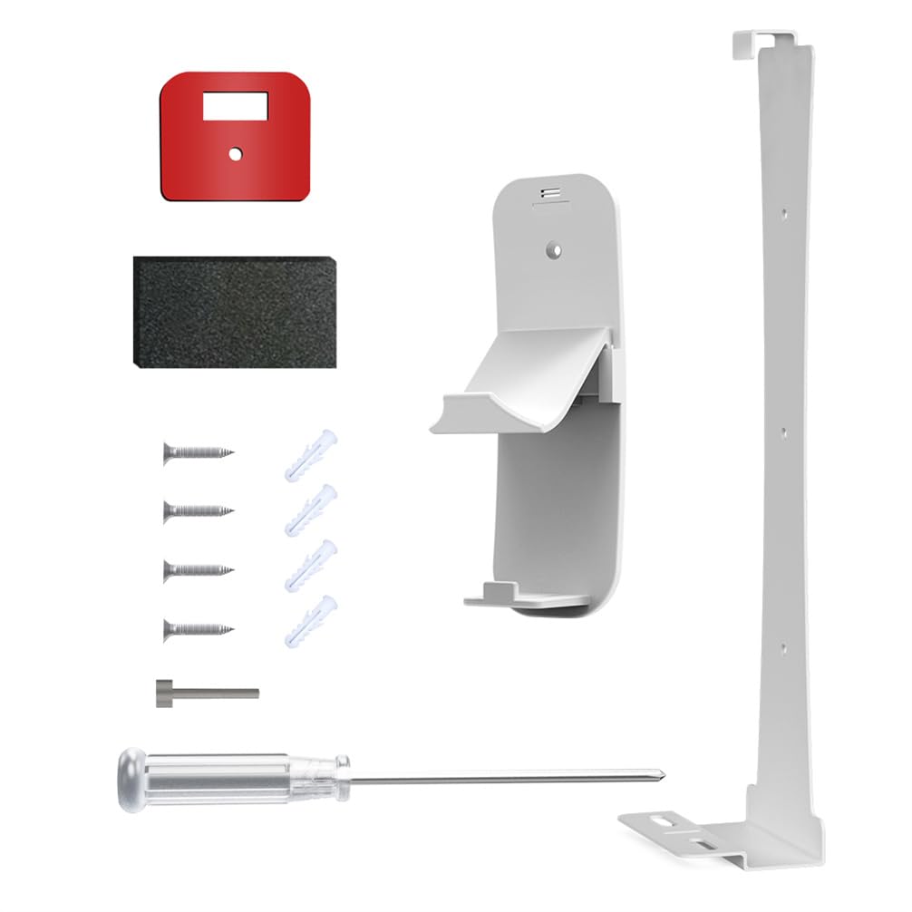 Supporto da parete per console PS5 SLIM + gancio di archiviazione PS5 SLIM/PC Gamepad verticale accessori (bianco)