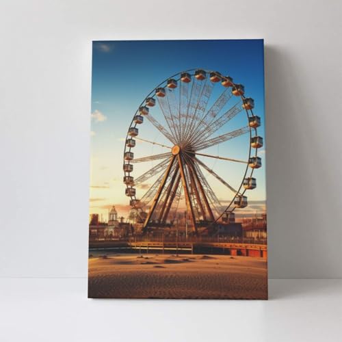Grande roue toile prête à accrocher pour mur vide de salon - 2