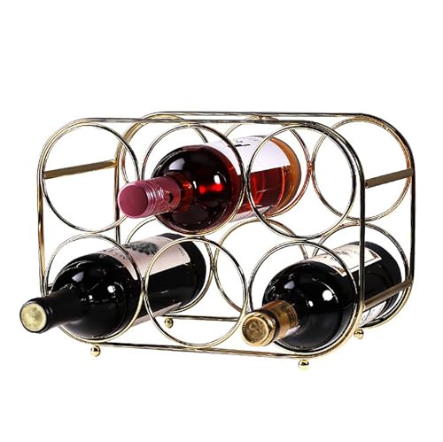 Casier à bouteilles doré double couche pour cuisine et bar