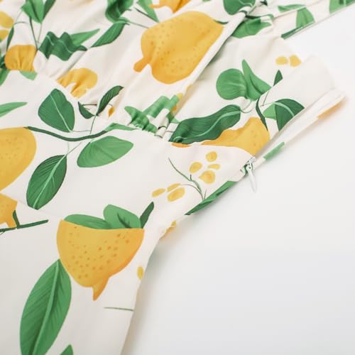 Image of Belle Poque Vintage Floral Dress for Women 2026 Summer A-line Sleeveless Flowy Midi Elegant Wedding Guest Cocktail Dress