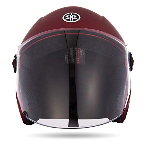 Image of Yamaha YR6 Half Face Helmet (Matt Red, Size XL) Y6AYR6RDXL16