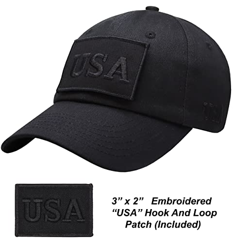 Image of Antourage American Flag Unisex Baseball Hat for Men and Women | USA Flag Mesh Snapback Flat Visor Cap + 2 Patriotic Patches