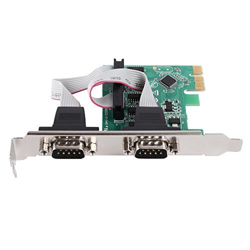 QNINE 2 Port PCIe Serial Card, PCI Express 1.0 x 1 to Industrial DB9 COM RS232 Converter Adapter Controller for PC - Thumbnail 4
