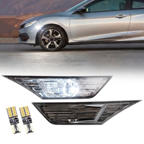 Lámparas de señal de giro LED con lente ahumada para Honda Civic 16-21