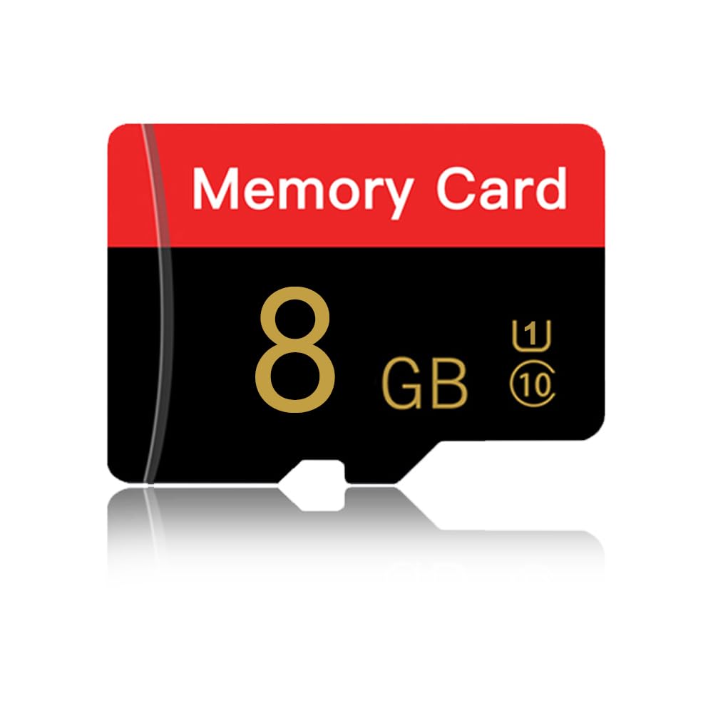 Tarjeta de memoria micro de 8 GB con adaptador, tarjeta TransFlash C10/U1/UHS-I/A1, tarjeta TF para cámara, smartphone, tablet, dron (rojo 8 GB)
