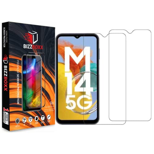 Image of Compatible With Samsung Galaxy M14 5G Screen Protector | NeoShield & Anti Explosion | Full Screen Coverage-Edge to Edge | 9H Hardness | With easy Installation Kit (Pack of 2)