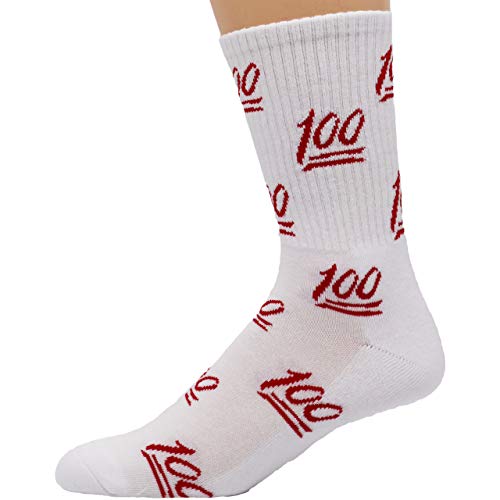 White with Red Keep It 100 Performance Athletic Crew Socks2