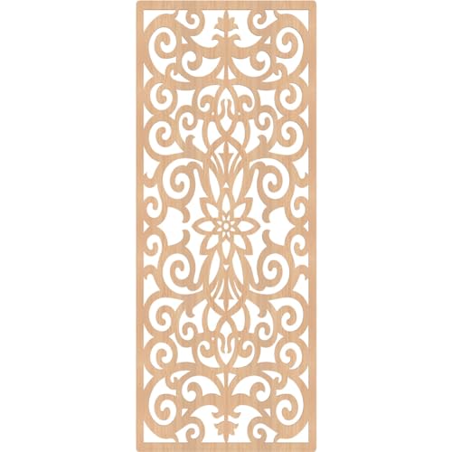 Image of Buel Decorative Pierced Fretwork Wood Wall Panels, 29 3 /8 inchW x 74 3 /8 inchH x 1 /4 inchT, Hickory