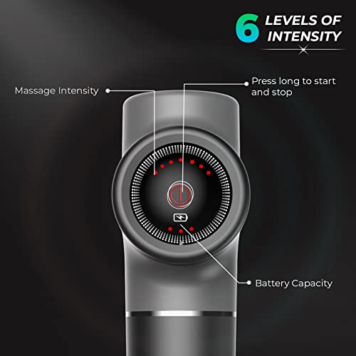 Image of beatXP Flash Massage Gun, Body Massager | Touch Button - Percussion Gun Back Massager for Women & Men with Brushless Motor, Case (4000 mAH Battery) & up to 18 Months Warranty (Metallic Silver)