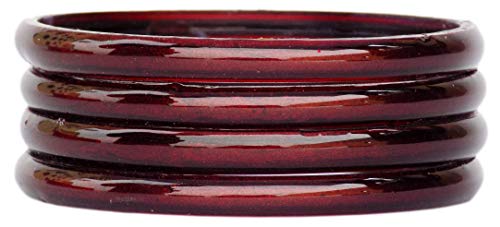 JD'Z COLLECTION Glass Bangles For Girls & Women Indian Traditional Bollywood Fashion Bangles Bracelets Jewelry Glass Bangles Set Of 4 (Mehrun 2.8)