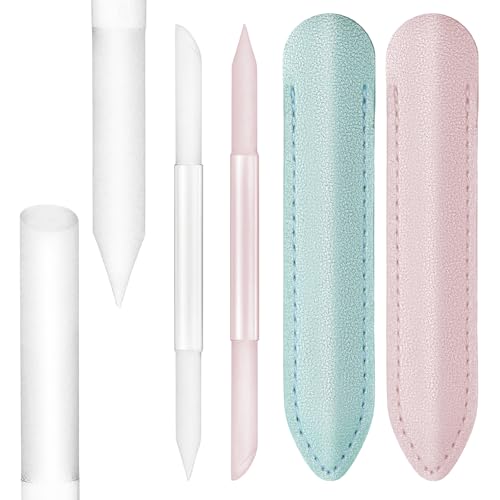 2Pcs Glass Pusher with Leather Case