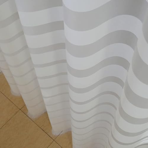 Sainal Peva Bathroom Shower Curtain Liner Waterproof With Rustproof Metal Grommet And Plastic Hooks, 71” X71” For Bathtub Or Shower Stall (Stripe) #TOP3