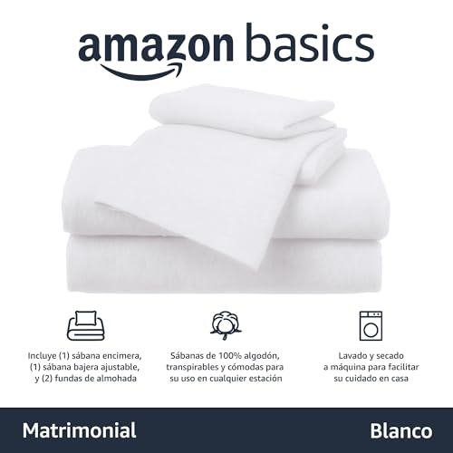 La mejor comparación de Sabanas de algodon baratas mexico al mejor precio. 8 sabanas de algodon baratas mexico marca Amazon Basics (2)
