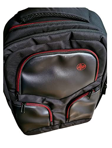 Image of HewlettPackard HP Opulent Water Resistant Rain cover Backpack for upto 15.6 inch Laptops Notebooks (35L97P3, Black with Red Lining)