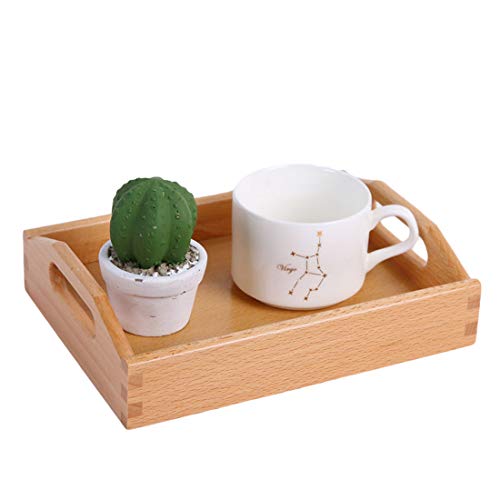 Haobing Assiette en Bois, Peuvent être Utilisées comme Plats De Service, Plateau de Service Bambou (Jaune#1, 20 * 15 * 5cm) Cover