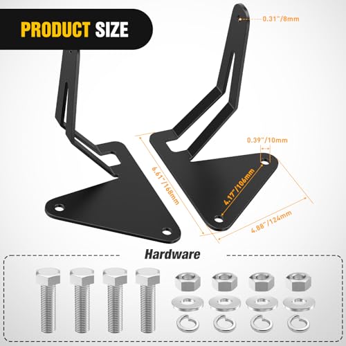 Image of Nilight Front Lower Hidden Bumper Mounting Brackets for 32inch Single Row LED Light Bar Compatible with 2015-2022 Chevy Colorado 4WD /2WD 2015-2022 GMC Canyon 4WD /2WD