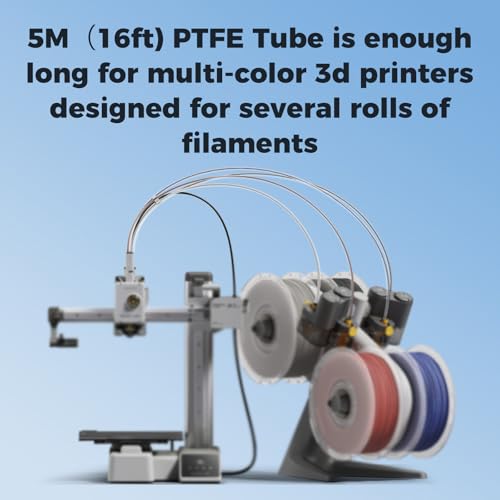 Image of Sovol PTFE Tube 2.5mm ID 4mm OD, Length 5M /16.4ft, with 2 Couplers & Tubing Cutter for Bambu lab X1 / X1C / P1P / P1S / A1 / A1 Mini, Prusa MMU3, Creality K1 Max /Ender 3 V3 & Direct Drive 3D Printer, White