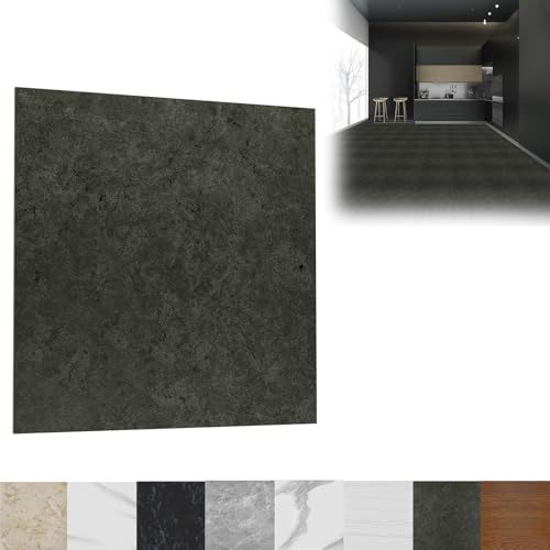 LZQ Lot de 54 revêtements de sol en PVC autocollant - 30 x 30 cm - 5,02 m² - Carreaux de sol antidérapants - Résistant à l'usure - Imperméable - Pour...