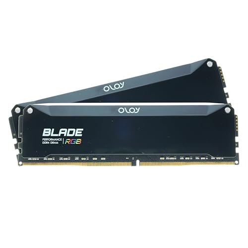 Image of OLOy DDR4 RAM 16GB (2x8GB) Piano Black Blade RGB 3600 MHz CL18 1.35V 288-Pin Desktop Gaming UDIMM (MD4U0836181BRPDA)