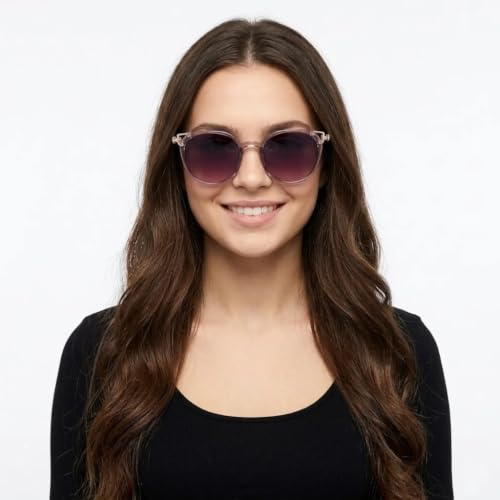 Image of HASHTAG EYEWEAR UV Protected Sunglasses for Women | Stylish Retro Gradient Goggles | Lightweight Polarized Eyewear | Driving Glasses | Fashionable Ladies Shades for Outdoor