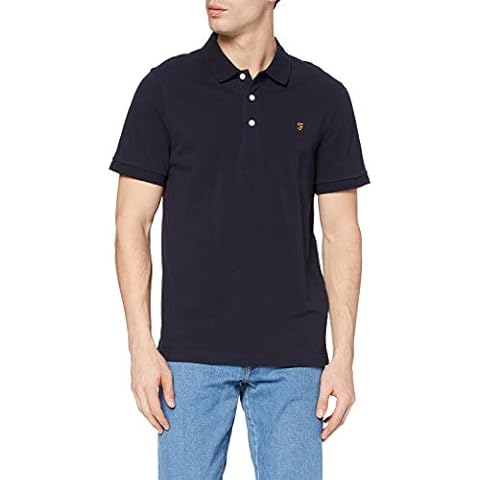 Farah Men's BLANES Polo Shirt in True Navy Cover