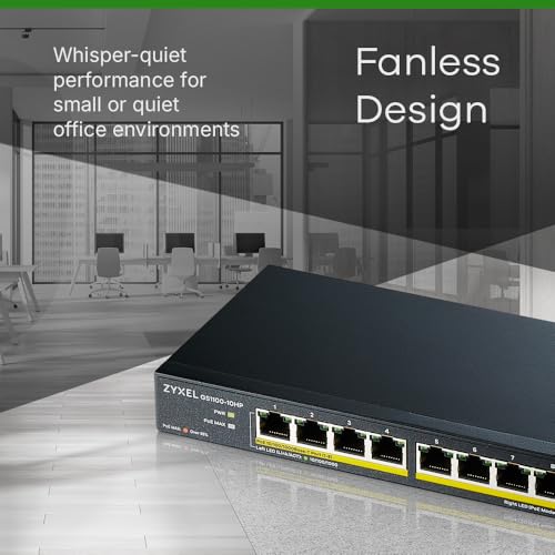 Image of Zyxel 10 Port Network Ethernet Switch | Unmanaged | PoE+ | GS1100-10HP