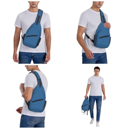 Bolso Pequeño para Hombre y Mujer Azul Marino miniatura 7