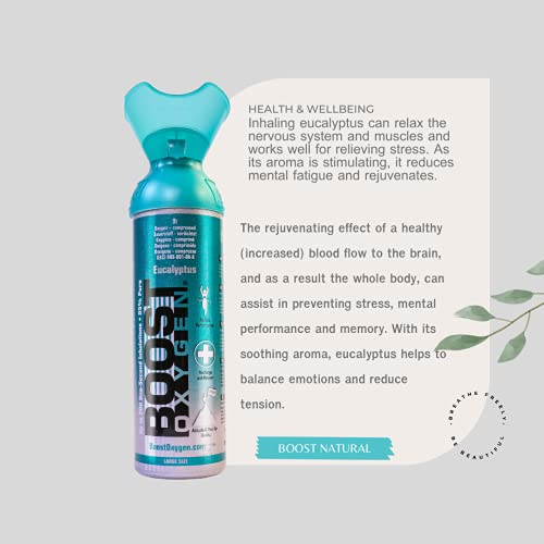 Boost Oxygen Menthol Eucalyptus Oxygen Concentrator 9L - Pure Oxygen in a Can for Your at Home Oxygen and Aerobic Oxygen… - Image 5