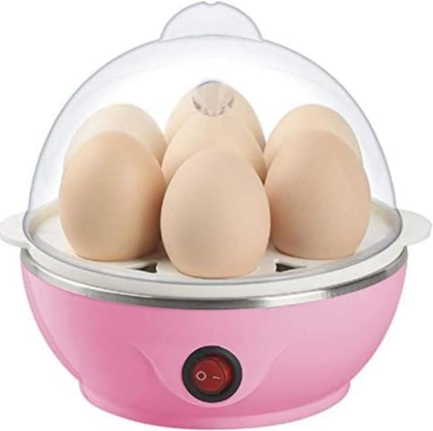 Egg Boiler Single Layer, Electric Automatic with 7 Egg Poacher for Boiling, Steaming, Frying and Cooking with Stainless Steel(Single Layer, multicolor)-picture-21