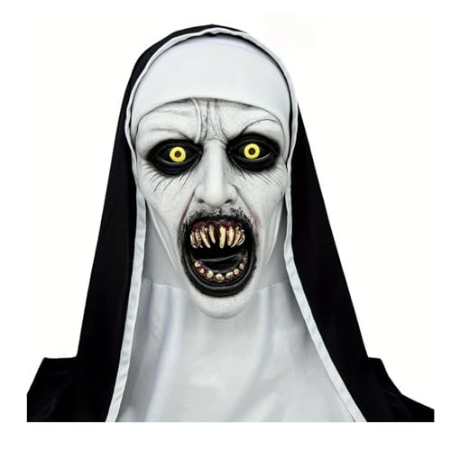 The Nun MaskFull Head Nun Costume Mask for halloween Party propsThe Nun Costume Scary Halloween Mask Nun Costume
