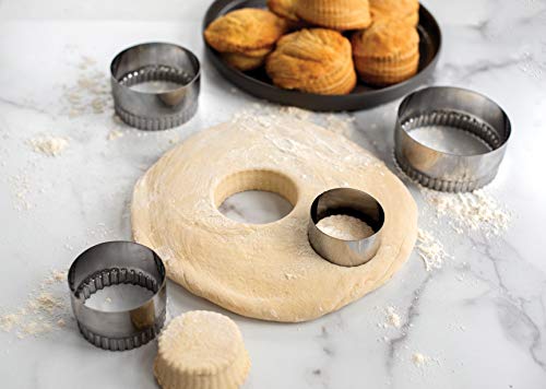 Nordic Ware Cortadores redondos de biscoito, 4 peças, aço inoxidável