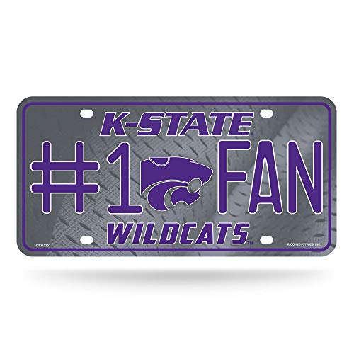NCAA Kansas State Wildcats #1 Fan Metal License Plate Tag