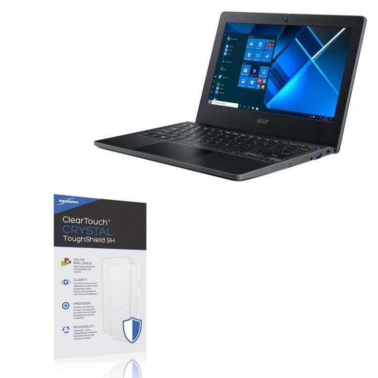 BoxWave Screen Protector Compatible With Acer TravelMate B3 (TMB311-32) - ClearTouch Crystal ToughShield 9H (2-Pack), Clear 9H Tough Flexible Film Screen Protector