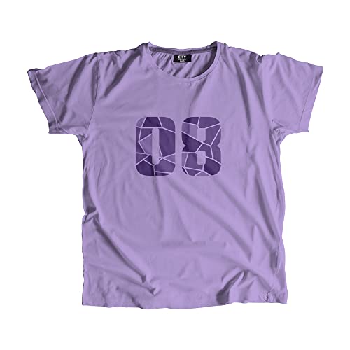 T-shirt unisexe pour homme 08 Number en coton décontracté