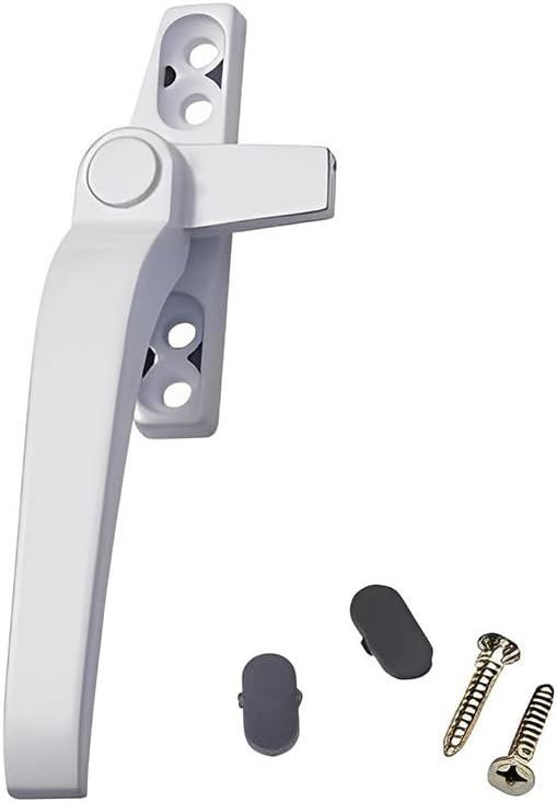 window handle， Home Hardware Aluminum Alloy Lever Casement Living Room Handily Install Multicolored White Window Handles(Left White)