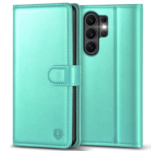 Coque Samsung S26 Ultra Kuafcase antichoc avec porte-cartes Vert glacier