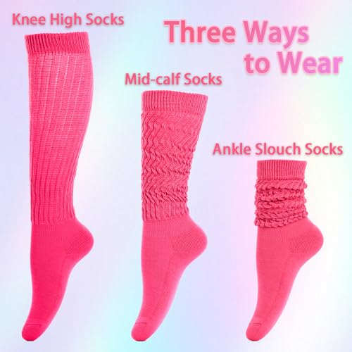 Image of Gvhntk Slouch Socks Women 80s 90s Scrunch Socks Extra Long Slouchy Sock Knee High Sock