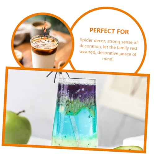 Outanaya 40pcs Halloween Spider Dot Paper Straws miniatura 3