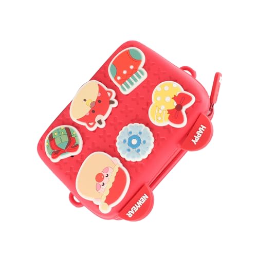 Bolso protector de cámara para niños con diseño animado transpirable y duradero (Rojo)