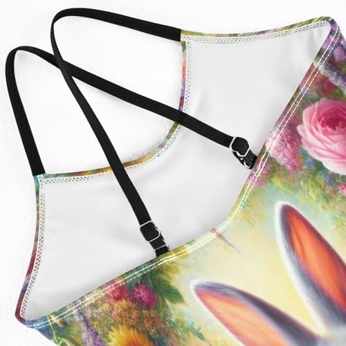 Rabbit Flower White Girls Bathing Suit Swimsuit Swimwear Summer Beach One Piece Swimsuits4