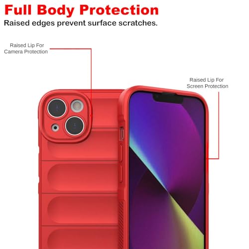Image of amazon basics Basic Case for Apple iPhone 14 (Silicone Red)
